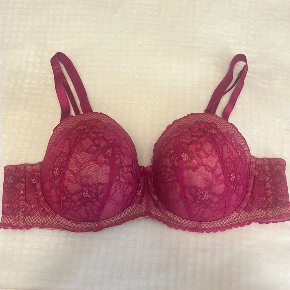 Torrid Pink Lace Underwire Bra
